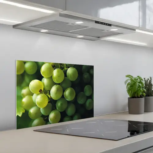 Druiven - Tros - Groen keuken achterwand spatscherm klein -3d_schuin