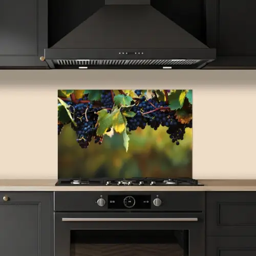 Druiven - Wijn - Natuur - Groen keuken achterwand spatscherm klein -sfeer1
