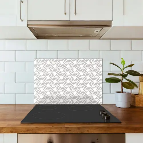 Grafisch - Patroon - Modern keuken achterwand spatscherm klein 900 -sfeer2