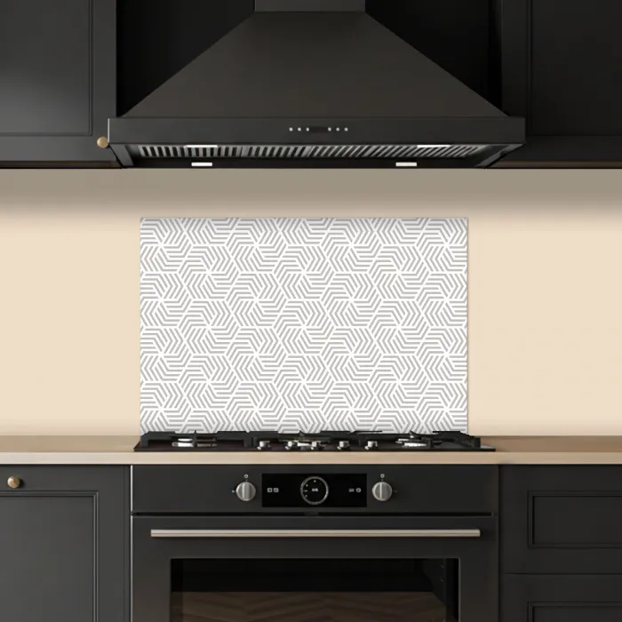Grafisch - Patroon - Modern - Onderbroken keuken achterwand spatscherm klein 900 -sfeer1