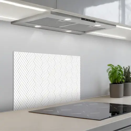 Grafisch - Patroon - Modern - Geweven keuken achterwand spatscherm klein 900 -3d_schuin