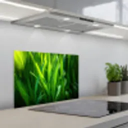 Grassprieten - Lichtinval - Groen keuken achterwand spatscherm klein -3d_schuin