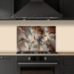 Grijs - Goud - Marmer - Marmerlook keuken achterwand spatscherm klein -sfeer1