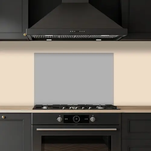Grijs - Effen print keuken achterwand spatscherm klein 900 -sfeer1