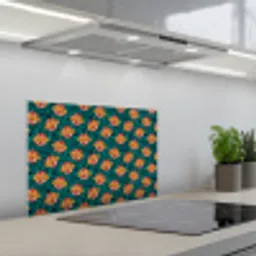 Groen - Disco - Patroon keuken achterwand spatscherm klein 900 -3d_schuin