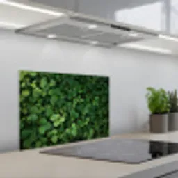 Groen - Bladeren - Kartel - Zonlicht keuken achterwand spatscherm klein -3d_schuin