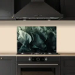 Groen - Bladeren - Glad - Nerven keuken achterwand spatscherm klein -sfeer1