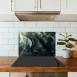 Groen - Bladeren - Glad - Nerven keuken achterwand spatscherm klein -sfeer2