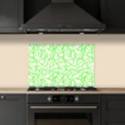 Groen - Lijnen - Abstract - Neon keuken achterwand spatscherm klein 900 -sfeer1