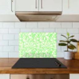 Groen - Lijnen - Abstract - Neon keuken achterwand spatscherm klein 900 -sfeer2