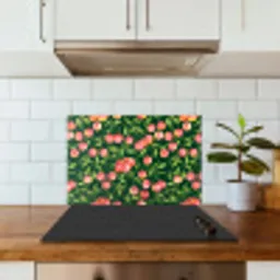 Groen - Rood - Kersen - Bladeren keuken achterwand spatscherm klein 900 -sfeer2