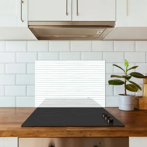 Zee - Sfeer - Strepen - Groen keuken achterwand spatscherm klein 900 -sfeer2