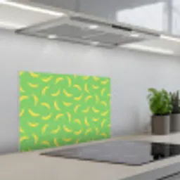 Groen - Geel - Bananen keuken achterwand spatscherm klein 900 -3d_schuin
