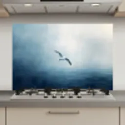 Meeuw - Wit - Zee - Mistig keuken achterwand spatscherm klein -3d_website