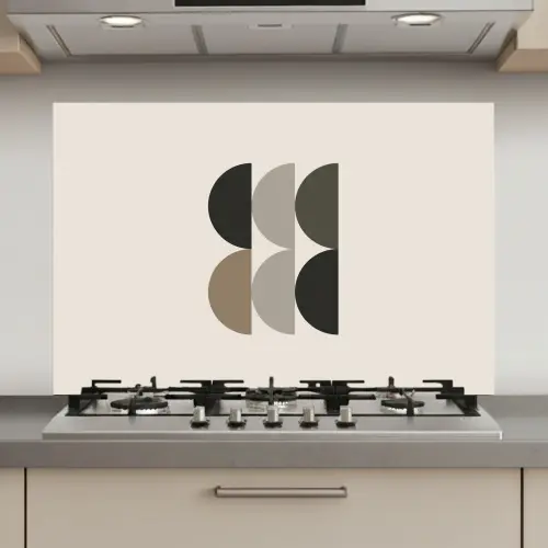 Halve cirkels - Aardetinten - Grafisch keuken achterwand spatscherm klein -3d_website