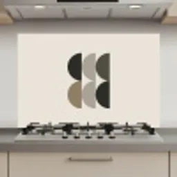 Halve cirkels - Aardetinten - Grafisch keuken achterwand spatscherm klein -3d_website
