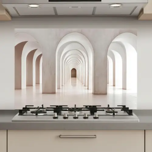 Hal - Bogen - Symmetrisch - Modern keuken achterwand spatscherm klein -3d_website