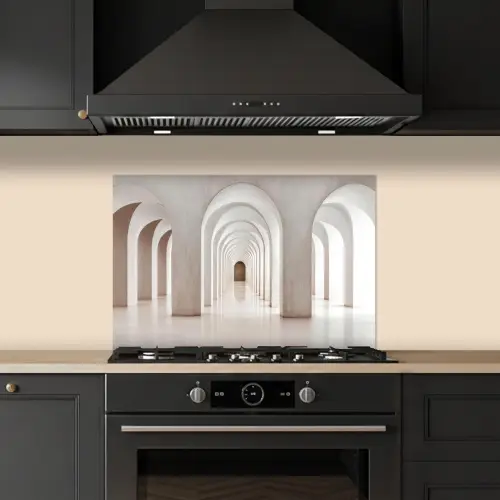 Hal - Bogen - Symmetrisch - Modern keuken achterwand spatscherm klein -sfeer1