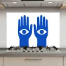 Handen - Twee - Ogen - Blauw keuken achterwand spatscherm klein -3d_website