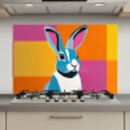 Haas - Kleurvakken - Oren - Roze keuken achterwand spatscherm klein -3d_website