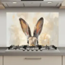 Haas - Oren - Bruin keuken achterwand spatscherm klein -3d_website