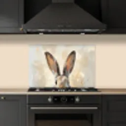 Haas - Oren - Bruin keuken achterwand spatscherm klein -sfeer1