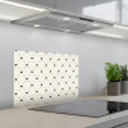 Hart - Dotline - Wit - Zwart keuken achterwand spatscherm klein 900 -3d_schuin
