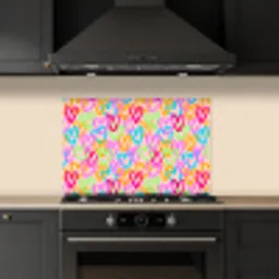 Hart - Neon - Patroon - Kleur keuken achterwand spatscherm klein 900 -sfeer1