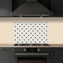 Hart - Vierhoek - Wit - Zwart keuken achterwand spatscherm klein 900 -sfeer1