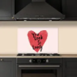 Hart - Rood - Valentijn keuken achterwand spatscherm klein -sfeer1
