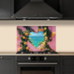 Hart - Zee - Muur keuken achterwand spatscherm klein -sfeer1