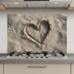 Hartvorm - Getekend - Beige - Zand keuken achterwand spatscherm klein -3d_website