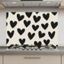 Hartjes - Zwart - Beige keuken achterwand spatscherm klein -3d_website