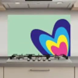 Hartjes - Kleurrijk - Valentijn keuken achterwand spatscherm klein -3d_website
