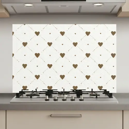 Hartjes - Patroon - Raster - Klassiek keuken achterwand spatscherm klein -3d_website