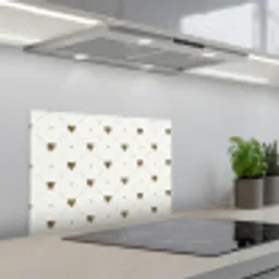 Hartjes - Patroon - Raster  - Klassiek keuken achterwand spatscherm klein -3d_schuin