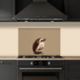 Egel - Snuitje - Bruin - Stekels keuken achterwand spatscherm klein -sfeer1