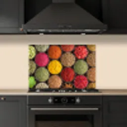 Kruiden - Schaaltjes - Kleurrijk - Textuur keuken achterwand spatscherm klein -sfeer1