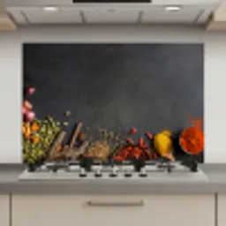 Kruiden - Eten - Specerijen - Zwart - Paprika - Kaneel keuken achterwand spatscherm klein -3d_website