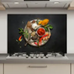 Kruiden - Bord - Peper - Zwart - Lepels - Zilver keuken achterwand spatscherm klein -3d_website