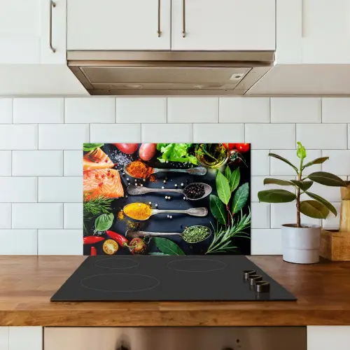 Kruiden - Lepels - Keuken - Specerijen keuken achterwand spatscherm klein -sfeer2