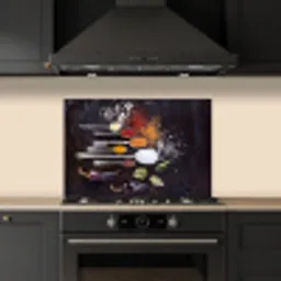 Kruiden - Lepels - Specerijen - Industrieel keuken achterwand spatscherm klein -sfeer1
