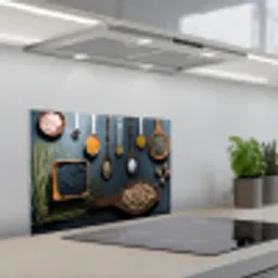 Kruiden - Lepels - Specerijen - Keuken keuken achterwand spatscherm klein -3d_schuin