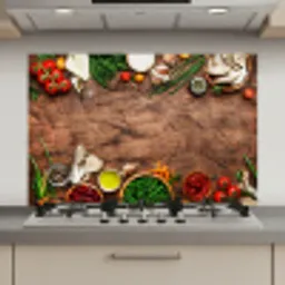 Kruiden - Groente - Rustiek keuken achterwand spatscherm klein -3d_website