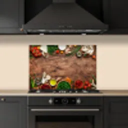 Kruiden - Groente - Rustiek keuken achterwand spatscherm klein -sfeer1