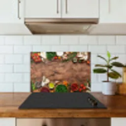 Kruiden - Groente - Rustiek keuken achterwand spatscherm klein -sfeer2