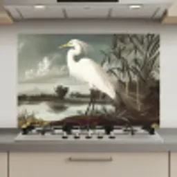 Reiger - Planten - Wolken - Wit keuken achterwand spatscherm klein -3d_website