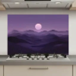 Heuvels - Paars - Mist - Zon keuken achterwand spatscherm klein -3d_website
