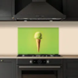 Hoorntje - Schepijs - Groen keuken achterwand spatscherm klein -sfeer1