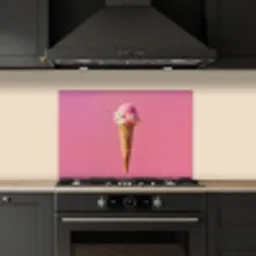 Hoorntje - Schepijs - Roze keuken achterwand spatscherm klein -sfeer1